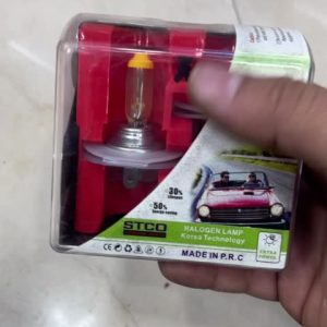 لامپ خودرو پایه h7 رنگ لیمویی 100 وات برند STCO بسته 2 عددی