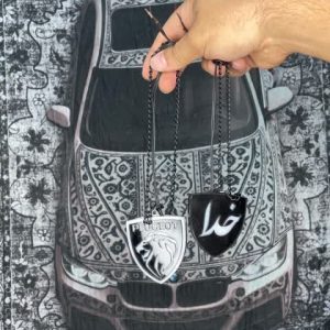 آویز آینه وسط خودرو چراغ دار پلکسی