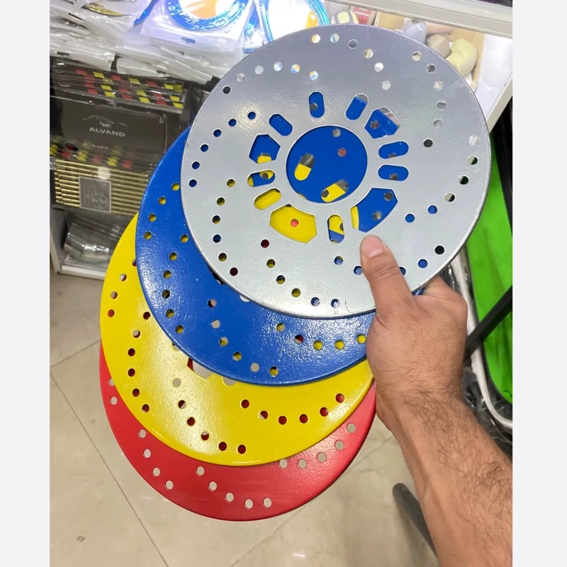 دیسک تزیینی چرخ فلزی در رنگ بندی کیفیت درجه یک بسته دو عددی
