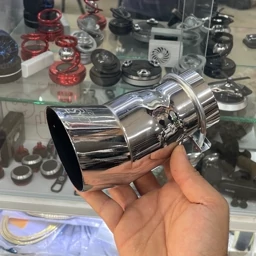 سر اگزوز کروم استیل دم کج شکاری مناسب تمامی خودرو های داخلی و خارجی