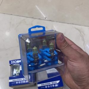 لامپ خودرو 100 وات برندSTCO رنگ زرد پایهh3 در بسته بندی 2 عددی