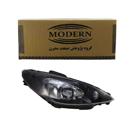 چراغ جلو پژو 206 مدرن دودی (چپ)