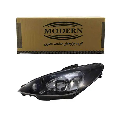 چراغ جلو پژو 206 مدرن دودی (راست)