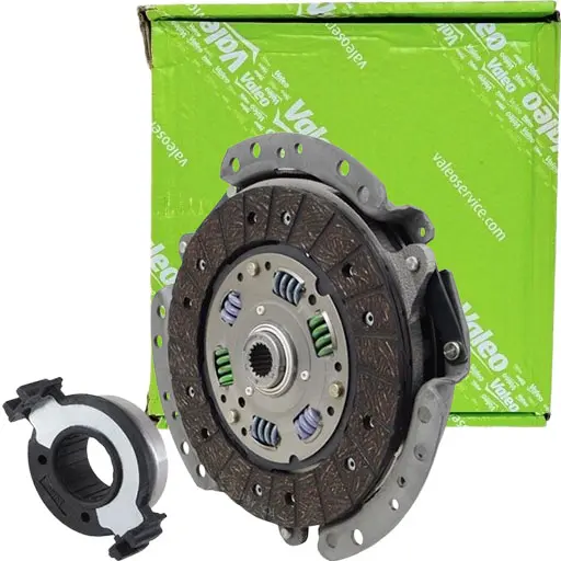 دیسک و صفحه پژو 405 XU7 والئو سبز ترک لیبل valeo با بلبرینگ (پری‌دمپر 6 فنر)