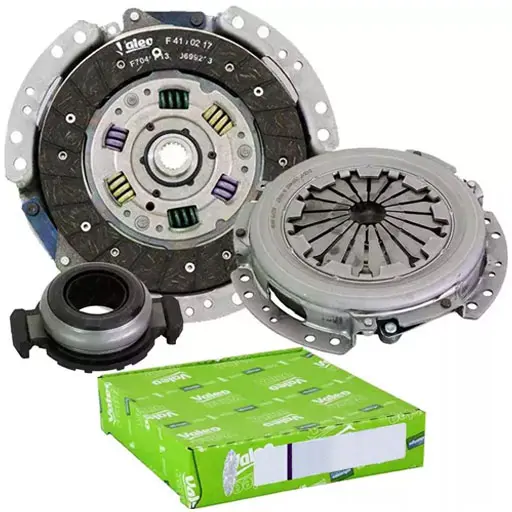 دیسک و صفحه پژو 405 XU7 والئو سبز زانتیایی لیبل vania با بلبرینگ (پری‌دمپر 6 فنر)