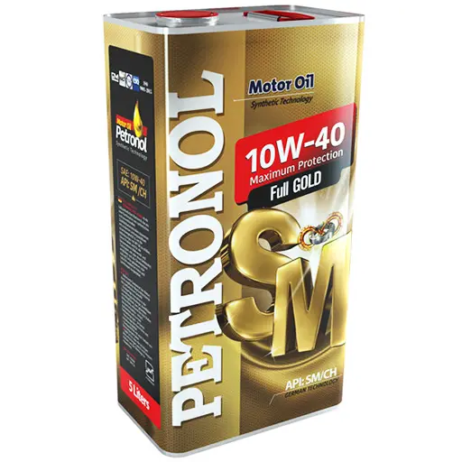 روغن موتور پترونول 10W40 SM/ch مدل full gold سینتتیک پنج لیتری