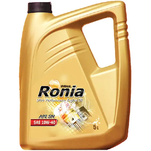 روغن موتور ایرانول 10W40 SN/CF مدل ronia نیمه سنتتیک پنج لیتری