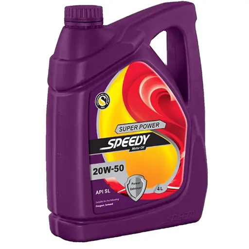 روغن موتور اسپیدی سوپر پاور 20W50 SL نیمه‌سنتتیک چهار لیتری