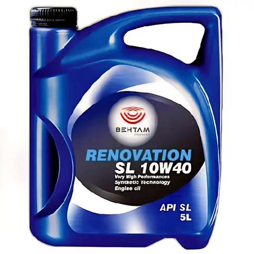 روغن موتور بهتام 10W40 SL/CF مدل Renovation تمام سنتتیک پنج لیتری