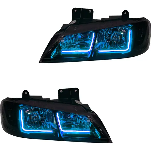 چراغ جلو اسپرت پژو پارس مدرن مدل Neon-L آبی یخی داخل فابریک بدون موتور دو عددی