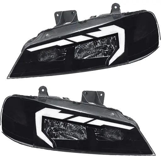 چراغ جلو اسپرت پژو پارس مدرن مدل Audi-R5 سفید بدون موتور دو عددی
