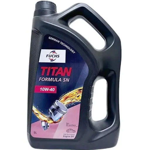 روغن موتور فوکس 10W40 SN مدل titan نیمه سینتتیک حجم پنج لیتری