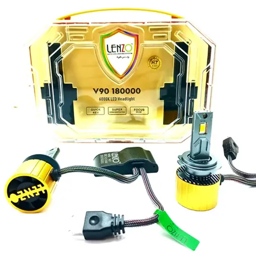 لامپ هدلایت لنزو v90 پایه h1 دو عددی