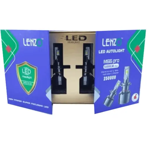 لامپ هدلایت لنزو m66 pro پایه h1 دو عددی