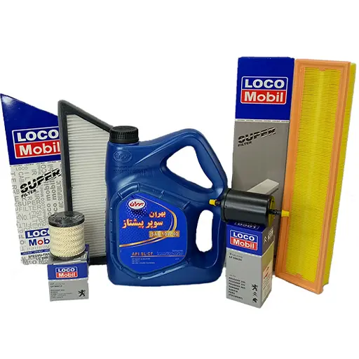 پکیج تعویض روغن پژو 206 تیپ 5 بهران با صافی بنزین (اقتصادی)