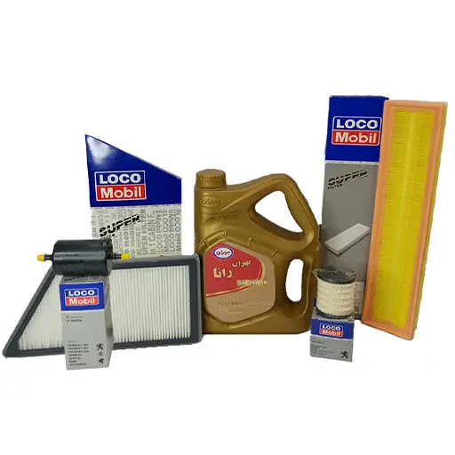 پکیج تعویض روغن پژو 206 تیپ 2 بهران با صافی بنزین 85 به بعد (طلایی)