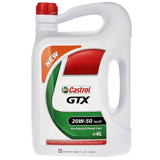 روغن موتور کاسترول SL 20W50 gtx نیمه سینتیتیک چهار لیتری