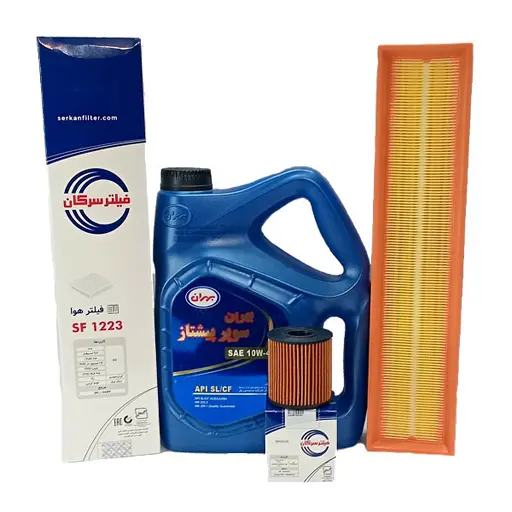 پکیج اقتصادی روغن موتور پژو 206 تیپ 5 بهران و فیلتر سرکان