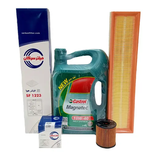 پکیج طلایی روغن موتور پژو 207 کاسترول و فیلتر سرکان