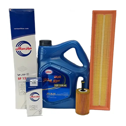 پکیج اقتصادی روغن موتور پژو 206 تیپ 5 بهران و فیلتر سرکان