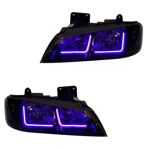 چراغ جلو اسپرت پژو پارس مدرن مدل Neon-L-Purp 2 عددی