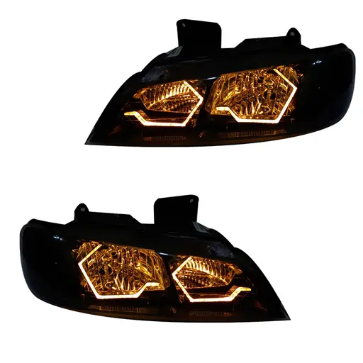 چراغ جلو اسپرت پژو پارس مدرن مدل 3D-I8-Gold 2 عددی