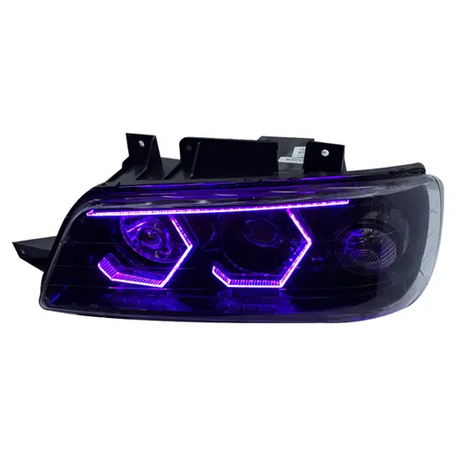 چراغ جلو اسپرت پژو 405 مدرن مدل 3D-Hexa-Purple-B 2 عددی