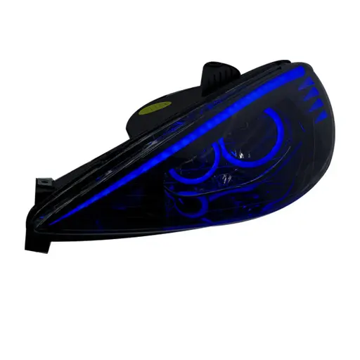 چراغ جلو اسپرت پژو 206 مدرن مدل Bakster-Blue 2 عددی