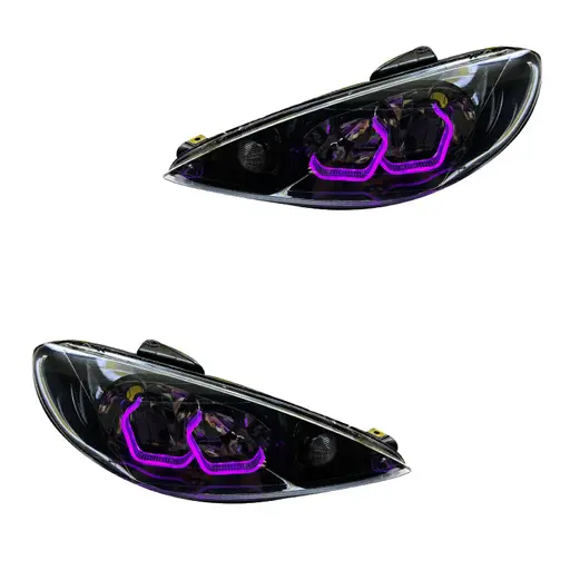چراغ جلو اسپرت پژو 206 مدرن مدل 3D-I8-B-Purp 2 عددی