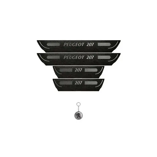 برچسب پارکابی خودرو لندمون کد LPt032 MS پژو 207 به همراه جا کلیدی مجموعه 4 عددی