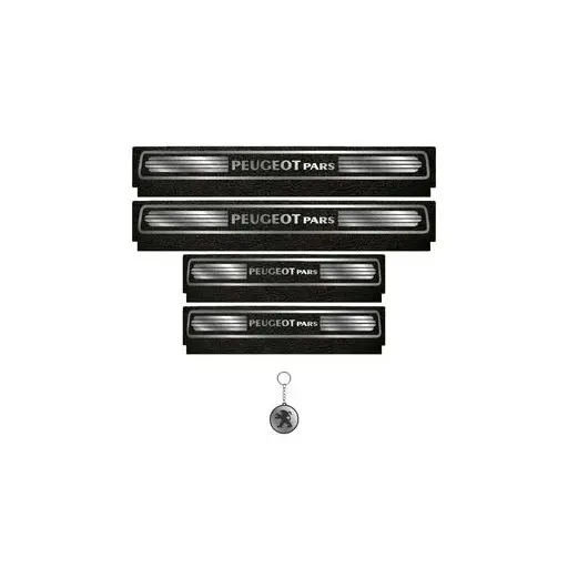برچسب پارکابی خودرو لندمون کد LM088 MS پژو پارس مجموعه 4 عددی به همراه جا کلیدی
