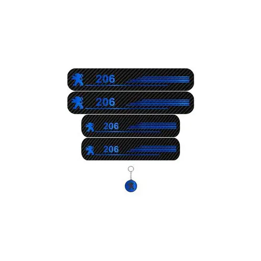 برچسب پارکابی خودرو لندمون کد LC019 MB پژو 206 مجموعه 4عددی به همراه جاکلیدی
