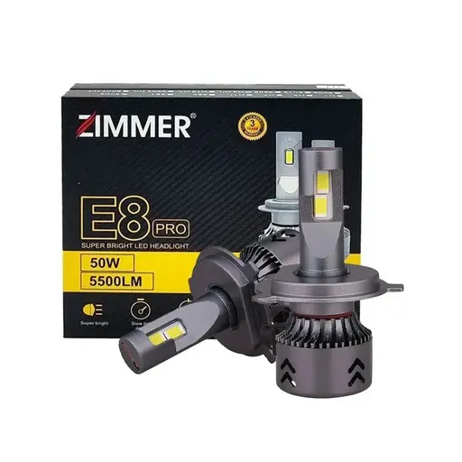 هدلایت زیمر E8 Pro مدل 50W توان روشنایی 5500LM پایه H4