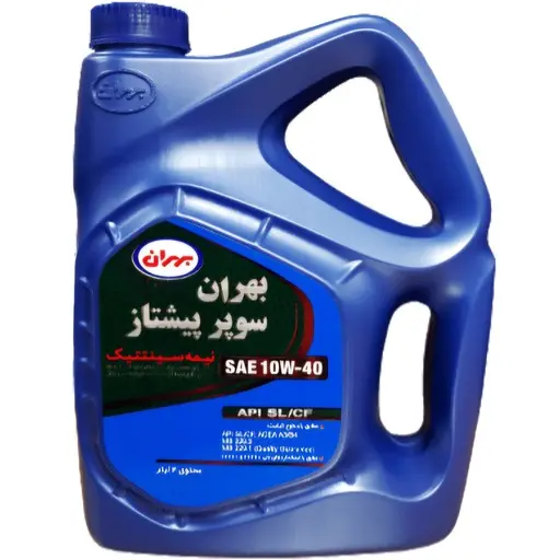 روغن موتور بهران سوپر پیشتاز 10W40 API SL پلاستیکی 4 لیتری