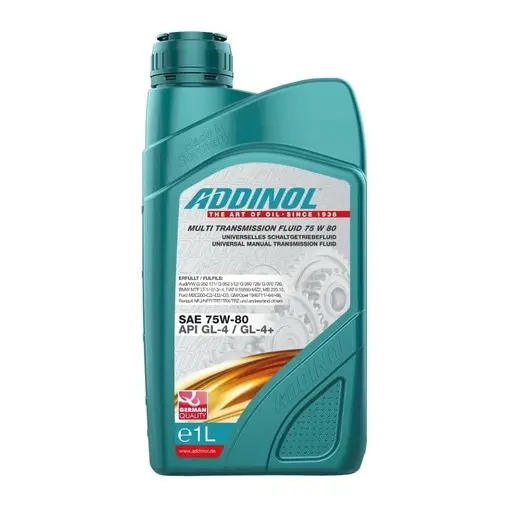 روغن گیربکس دستی آدینول GL5 حجم 1 لیتر (75w 80)